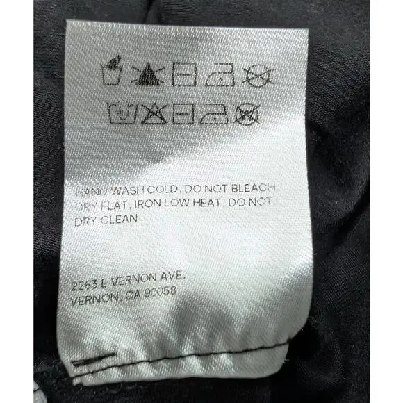 Reformation Top Skirt Set Black Rylan Two Piece Knit Twist Front Misses Size L - Picture 11 of 11